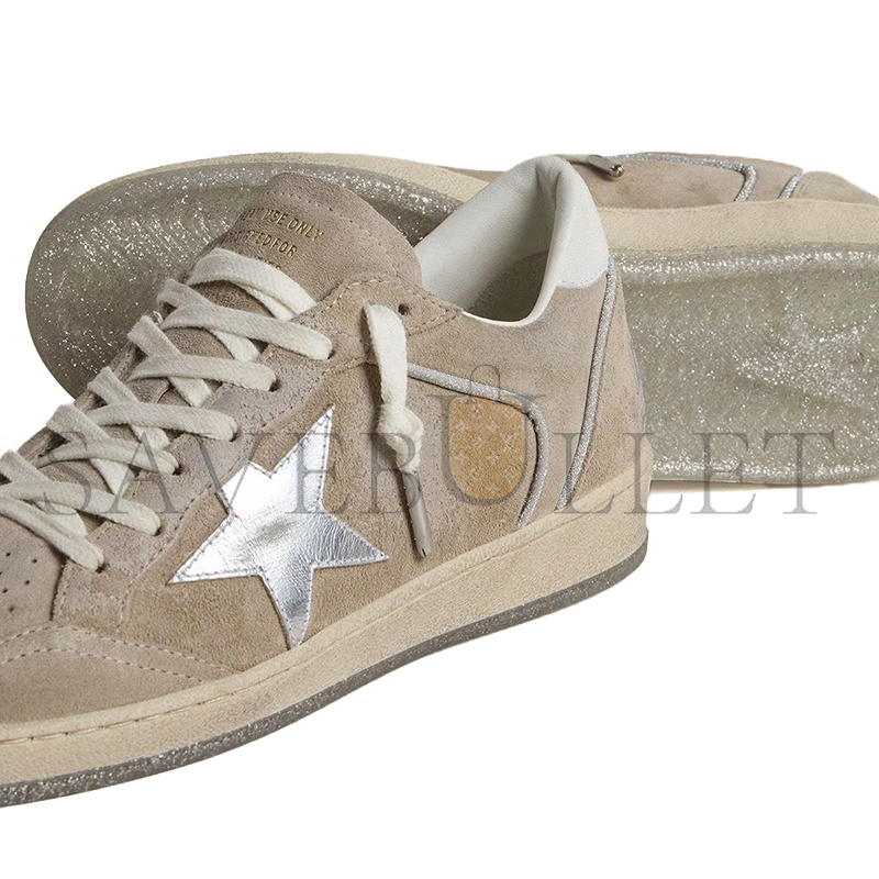 g01den G003e brown ball star ltd star-embellished suede trainers gwf00327